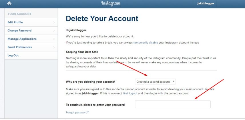 kaise delete kare instagram account