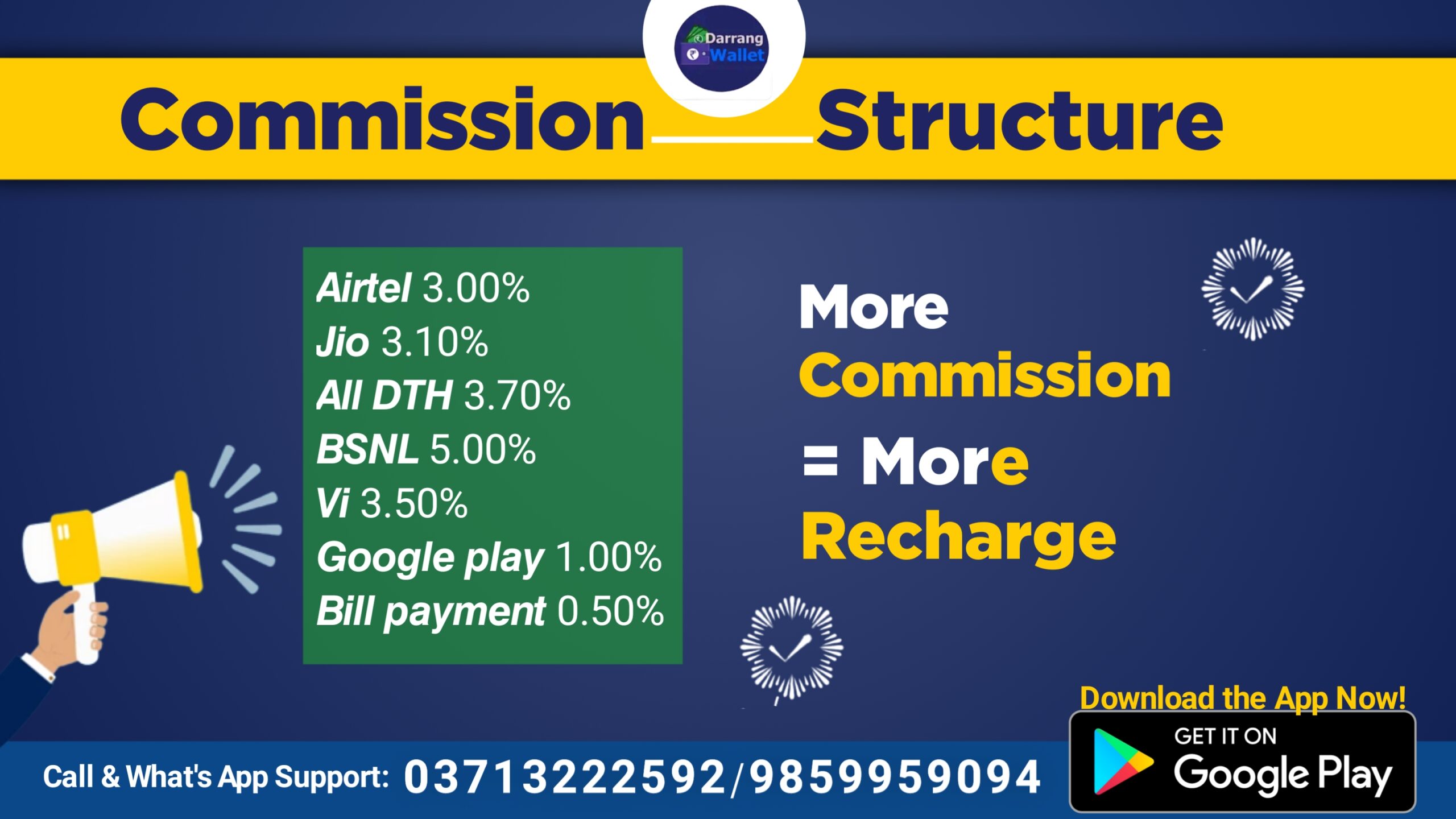 Darrang Wallet Recharge APP with best Commission