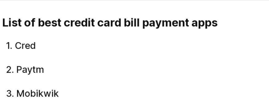 Best credit card bill payment application in India